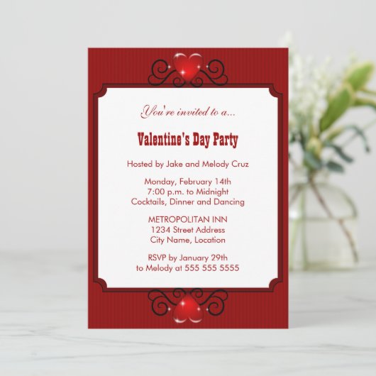 Invitation de la Saint Valentin (Debout devant)