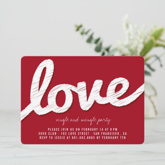 Invitation de la Saint Valentin (Debout devant)