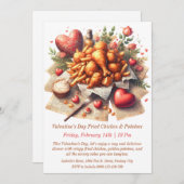 Invitation de la Saint-Valentin au poulet frit et  (Devant / Derrière)