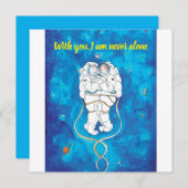 Invitation de la Saint Valentin Couple d'astronaut (Devant / Derrière)