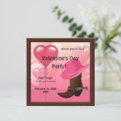 Invitation de la Saint Valentin Cowgirl Western Pa (Debout devant)