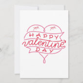 Invitation de la Saint-Valentin Joyeuse (Devant)