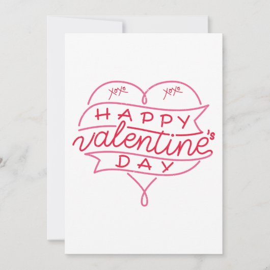 Invitation de la Saint-Valentin Joyeuse (Devant)