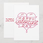 Invitation de la Saint-Valentin Joyeuse (Devant / Derrière)