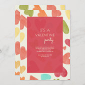 Invitation de la Saint-Valentin Motif d'amour (Devant / Derrière)