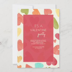 Invitation de la Saint-Valentin Motif d'amour