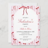 Invitation de la Saint-Valentin pour filles Rose & (Devant)
