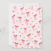Invitation de la Saint-Valentin pour filles Rose & (Dos)