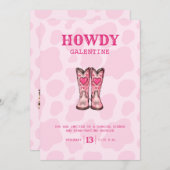 Invitation de la Saint-Valentin pour la cowgirl de (Devant / Derrière)