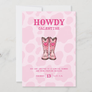 Invitation de la Saint-Valentin pour la cowgirl de