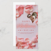 Invitation de la Saint-Valentin romantique (Devant / Derrière)