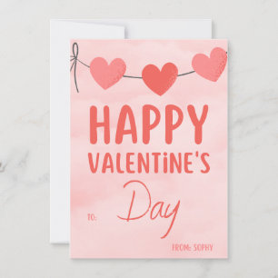 Invitation de la Saint Valentin rose moderne