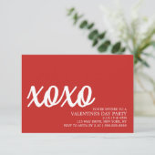 Invitation de la Saint Valentin - xoxo rouge (Debout devant)