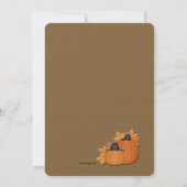 Invitation de la saison de Thanksgiving (Dos)