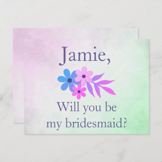 Invitation de la servante de la floraison violette (Devant / Derrière)