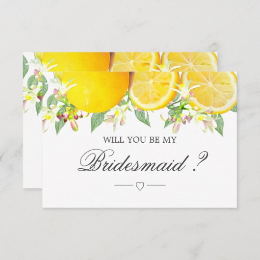 Invitation de la servante d'été Lemon Boho (Devant / Derrière)