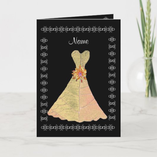 Invitation de la servante - Robe Feuille d'or (Devant)