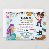 Invitation de la Sirène et des frères et soeurs pi (Devant / Derrière)