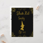 Invitation de la Société Casquette noire des sorci (Devant/Arrière en situation)