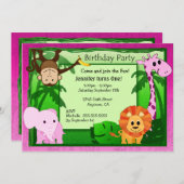 Invitation de la soirée Anniversaire de enfant Pin (Devant / Derrière)