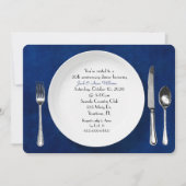 Invitation de la soirée Anniversaire sur bleu (Devant)