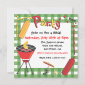 Invitation de la soirée barbecue avec invités non  (Devant)