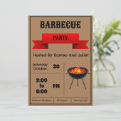 Invitation de la soirée barbecue Brown (Debout devant)