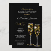 Invitation de la soirée Champagne Black Bacheloret (Devant / Derrière)