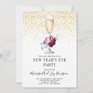 Invitation de la soirée Champagne de la Réveillon
