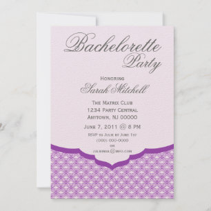 Invitation de la soirée chic glamour, violet