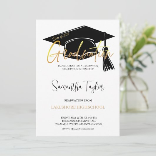Invitation de la soirée chic Graduation (Debout devant)