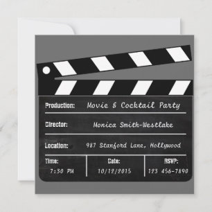 Invitation de la soirée cinéma et cocktail