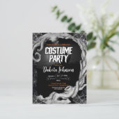 Invitation de la soirée costumée d'Halloween noir (Debout devant)
