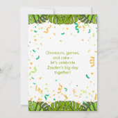 Invitation de la soirée Cute Dino (Dos)