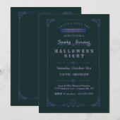 Invitation de la soirée d'appel d'Halloween (Devant / Derrière)