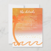 Invitation de la soirée de bachelorette de plage t (Dos)