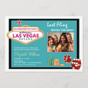 Invitation de la soirée de bachelorette de Vegas W