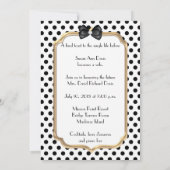 Invitation de la soirée de bachelorette noire et b (Dos)