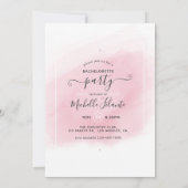 Invitation de la soirée de bachelorette rose fashi (Dos)