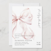 Invitation de la soirée de bachelorette rose moder (Devant)