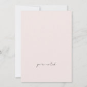 Invitation de la soirée de bachelorette rose moder (Dos)