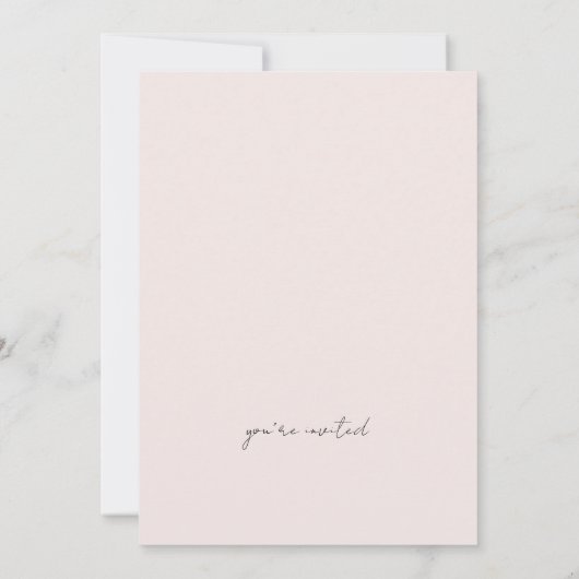 Invitation de la soirée de bachelorette rose moder (Dos)