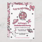 Invitation de la soirée de bachelorette Space Cowg (Devant / Derrière)