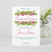 Invitation de la soirée de bachelorette tropicale (Debout devant)