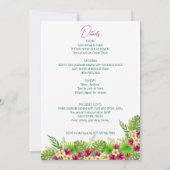 Invitation de la soirée de bachelorette tropicale (Dos)