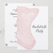 Invitation de la soirée de bachelorette vintage (Devant / Derrière)