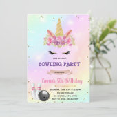 Invitation de la soirée de bowling Unicorn (Debout devant)