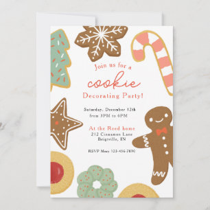 Invitation de la soirée de décoration de cookies