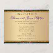 Invitation de la soirée de dîner Magique Blackligh (Dos)