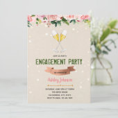 Invitation de la soirée de fiançailles Champagne (Debout devant)